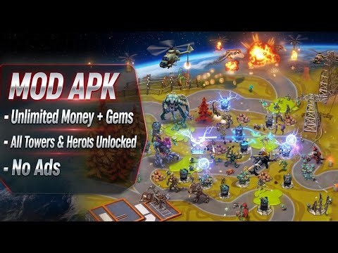 "Alien Creeps TD Mod APK v2.32.10 (Unlimited Money/Gems/Energy/Upgrade)"