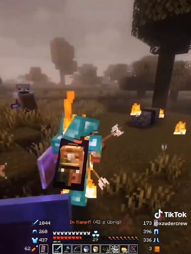 Yami zieht Icrimax in Minecraft ein Herz