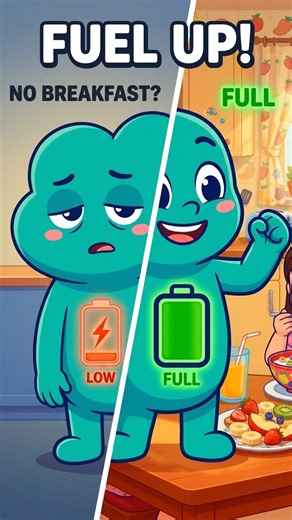 What happens to your brain when you skip breakfast? 🧠 #kids #science #breakfast