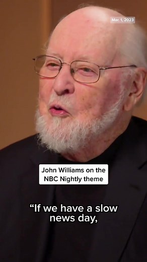 Composer John Williams talks about writing the @nbcnightlynews theme,
