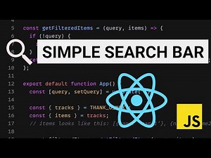 How to make a simple search bar in React (from scratch) | Fast tutorial