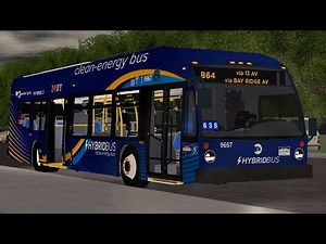 MTA (Roblox) 2021 Novabus LFS HEV 9667 ride-along on B64!