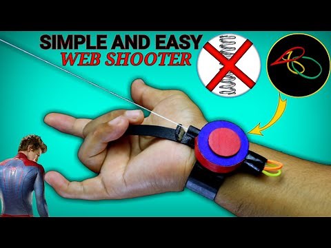 Amazing Spiderman web shooter easy with rubber band || Spiderman web shooter easy without spring