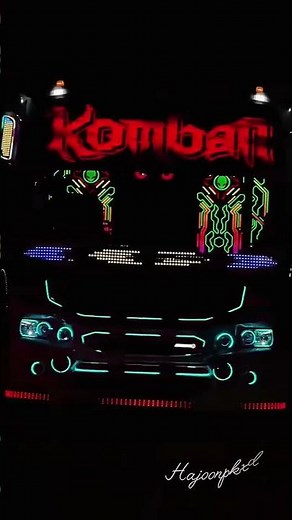 Komban Wahood bus Light Show 🤩😱 #komban #light #tourist #bus #support #hajoonpkxd