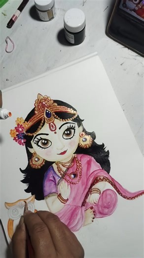 Divine vibes only — Laxmi Maa drawing 🕉️✨
