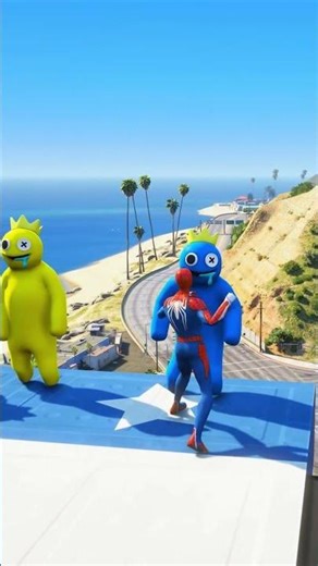 GTA 5 Epic Water Ragdolls Spiderman Jump/Fails/Funny #shorts