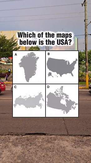 Geography is full of interesting shapes and borders. Can you identify the United States among the maps below? @Take a close look and see if you can spot the correct map. #geography #geographyquiz #picturechallenge #quiz #usa | Learn English