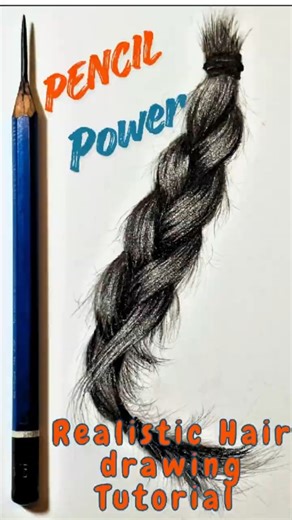 How to Draw Realistic Hair Braid with Pencil. ✏️ Pencil Hair Drawing Tutorial Step by Step
