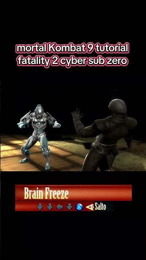 💥 mortal Kombat 9 tutorial fatality 2 cyber sub zero 💥 #gaming #mk #mk9 #fatality #tutorial #subzero
