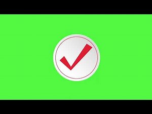 Check mark & cross button sticker style green screen animated video by ‪@pixxeledge‬ | HD