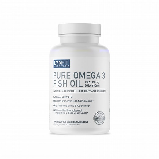 Pure Omega-3 Medical Grade Triple Concentrated Fish Oil with 600 DHA a