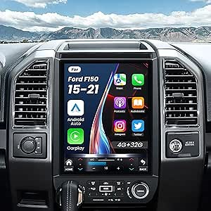 [8 Core 4GB+64GB] Car Radio Accessories Stereo for Ford F150 2015-2020: 12.1inch Replacement Head Unit - Android 5G WiFi Wireless CarPlay Android Auto - with GPS Navigation RDS 48-EQ FM AM