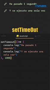 ¿Cómo funciona setTimeout? . . #srspes #html #javascript #desarrolloweb | SrSpes