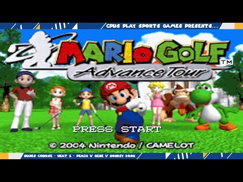Mario Golf: Advance Tour - Dunes Course - Heat 1 - Peach v Gene v Donkey Kong