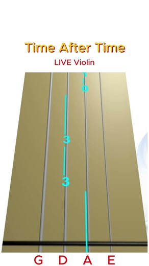 TIME AFTER TIME ⏳ — Animated Violin TAB | LIVE Violin