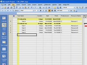 MS Project Tutorial: Critical Path in Microsoft Project