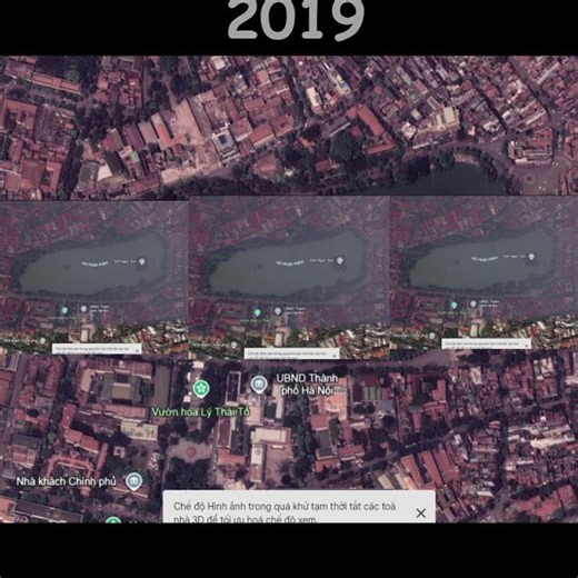 Lịch sử về Hồ Hoàn Kiếm trên GG Earth #googleearth #vietnam #history