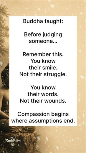 Buddha Said: Before You Judge Someone, Remember This