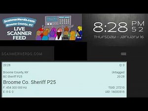 Broome County, NY Live Scanner Feed