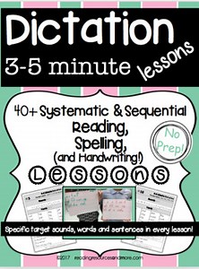 Dictation Curriculum - 3-5 Minute Systematic and Sequential Phonics Lessons