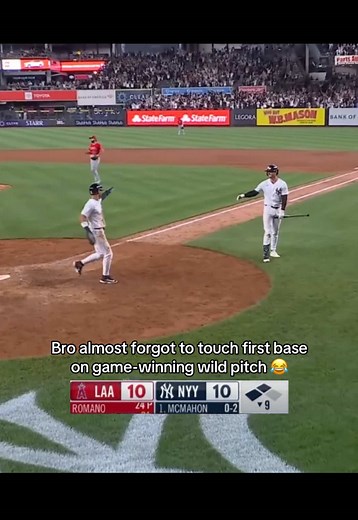 Baseball Player Almost Forgets First Base on Game-Winning Wild Pitch