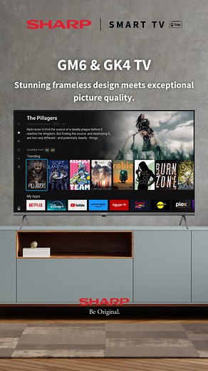Experience Home Entertainment like never before! The Sharp TV series GM & GK powered by TiVo deliver stunning 4K UHD picture quality, immersive sound and the intuitive TiVo OS for a smarter TV experience. 🔥 GM Series: Quantum Dot QLED technology for vibrant colors, Dolby Vision™️, and Harman-Kardon-tuned audio with Dolby Atmos™️ for cinema-quality sound. ⚡ GK Series: Stunning Dolby Vision™️ visuals, Dolby Atmos™️ 3D sound, and unbeatable value for an incredible home cinema setup. 📺 TiVo OS: Pe