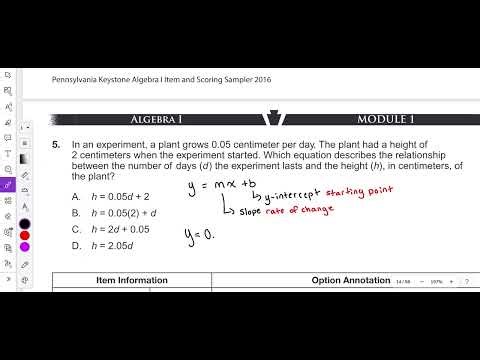 2016 Module 1 Problem 5 Algebra 1 PDE Item and Scoring Sampler