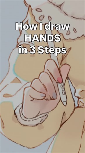 Yang Yang | Ongoing DTIYS⭐ on Instagram: "How I draw hands in 3 steps. 📒Just sharing how I draw hands, not an in-depth guide. Sharing a glimpse of my art at the same time🫶 xoxo #digitalart #tutorial #hands"