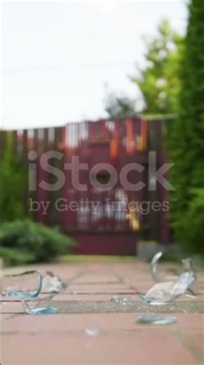 Glass jar falls on concrete floor and breaks in slow motion HD stock video #shorts #youtube