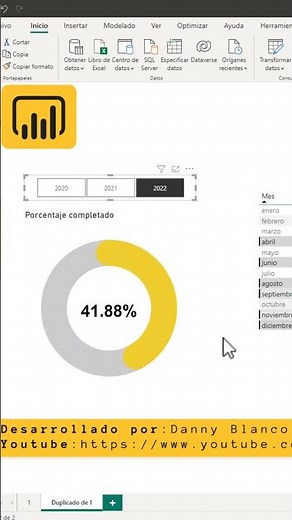 POWER BI - KPI Donut: Mide tu progreso.