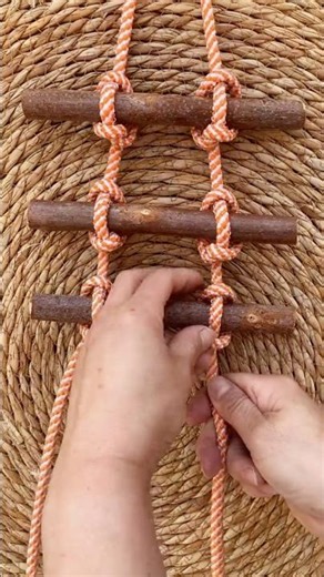 DIY Rope Ladder Build 🎉 Simple Survival Ladder Using Rope & Sticks 👍 #craft