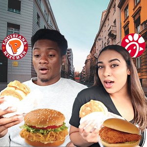 309K views · 6.4K reactions | Popeyes vs Chick-fil-A | Couples Mukbang  | Riss & Quan | Facebook