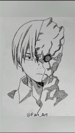 How to draw Todoroki 🔥❄️ #anime #art #drawing #tutorial