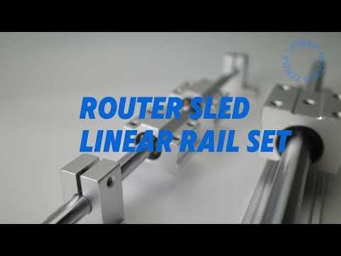 Router Sled Rail Set Slab Flattening Router Surfacing Facing Jig Router Sled Linear Rail Blocks