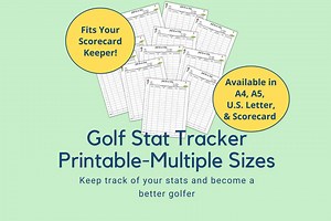 Golf Stat Tracker Printable, Golf Stats, Instant Download, Golf Printables, A4, A5, U.S. Letter, Scorecard Keeper, Golf Game, PDF, Printable - Etsy