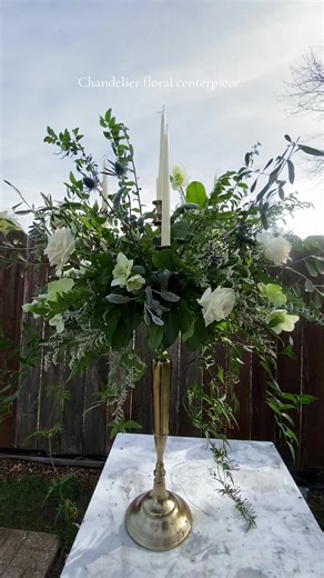 Foam free candelabra arrangement. I will try to make a tutorial on this so you guys can see how I build it. #weddingtok #floristsoftiktok #FloralDesign #fyp #FloristLife