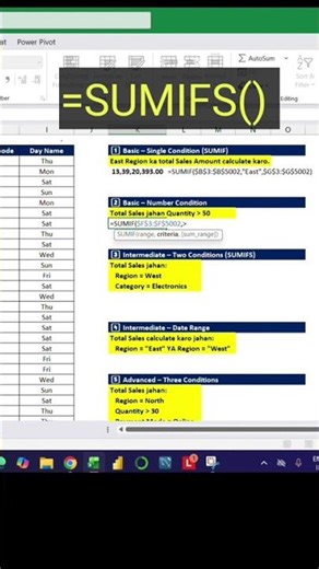 SUMIFS IN EXCEL #sumif #sumifs #excel #excelninja