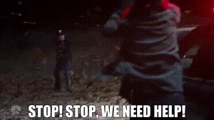 Stop! Stop, we need help!