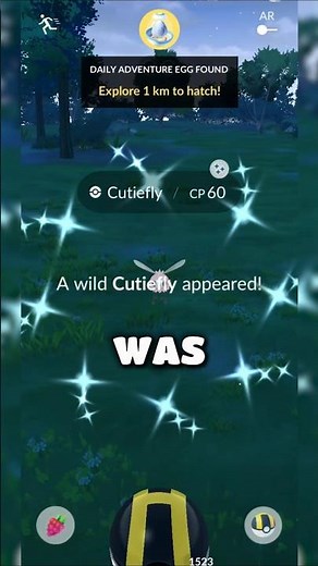 ✨️First catch of the day shiny Cutiefly in Pokemon GO Sustainability Week #pokemon #pokemongo #pogo