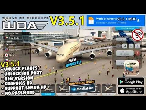 World Of Airports Mod Apk v3.5.1 Terbaru 2026 - Game Pesawat Android Terbaik Graphics HD