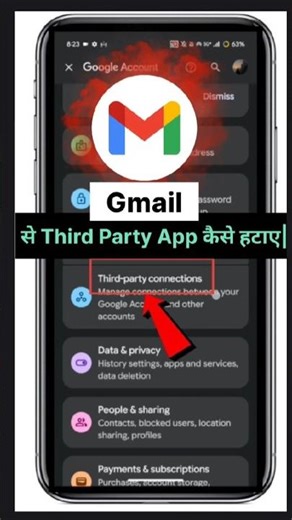 How To Remove Third Party App And Website Connection From Gmail #shorts