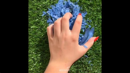 Crumpling blue strips soap smoothly