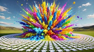 What happens when you blast raw fabric with 63 explosives