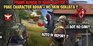 7.1K views · 277 reactions | PRANK MUSUH DI RANK MASTER PAKE CHARACTER ADAM + NO SKIN SENJATA !!! FREE FIRE INDONESIA | Free Fire Indonesia | Facebook