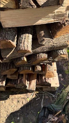 Fire wood 🪵 stacking easy way diy