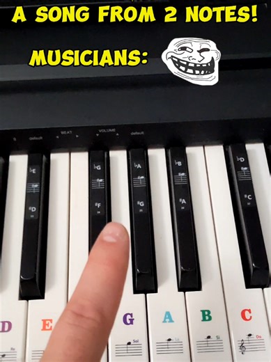 Can you guess the song with only 2 notes? #guess #pianotutorial #pianomusic #humor