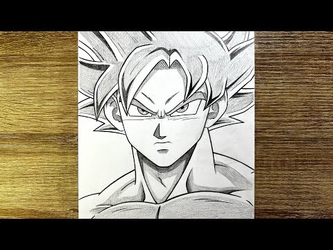 Easy anime drawing | How to draw Goku Ultra Instinct | How to draw anime step by step