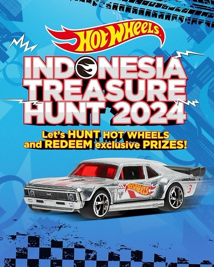 Hot Wheels Indonesia on Instagram: "COLLECTORS! UDAH SIAP IKUTAN HOT WHEELS INDONESIA TREASURE HUNT 2024??! 🔥🔥🔥 Dapatkan kesempatan untuk jadi yang pertama mendapatkan & mengoleksi Hot Wheels Collector Car 2024 GRATIS! Caranya gampang: 1. Hunting Hot Wheels dengan stiker hologram Indonesia Treasure Hunt 2. Gosok sticker untuk menampakkan kode unik 3. Scan QR code untuk langsung diarahkan ke Official Whatsapp Hot Wheels Indonesia 4. Submit data diri, kirim kode unik, dan kirim foto struk pembe