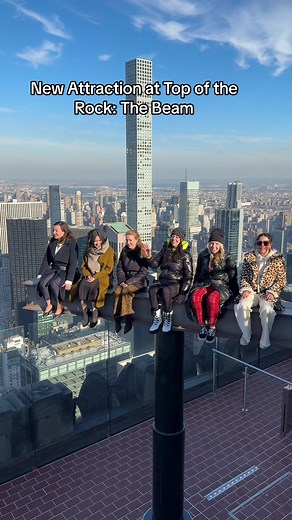 New attraction at @Rockefeller Center 😍 At Top of the Rock: The Beam!! #thebeam #rockefellercenterchristmastree #christmasinnewyork #rockefellercenter #topiftherock