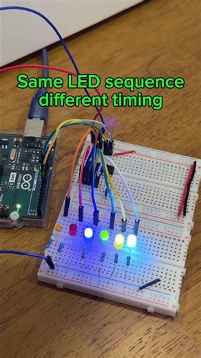 Chasing LEDs with Arduino and 74HC595 #arduino #arduinoproject #maker #dogilab #arduinotraining